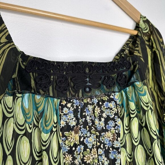 Y2K Xhilaration Babydoll Top Size M Floral - Picture 2 of 11